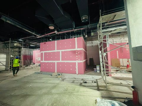 FR Gypsum Wall Partition, Ceiling & Wall Cladding — Damac Paramount Hotel, Business Bay, Dubai