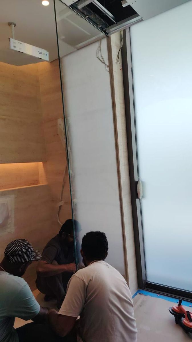 Frameless Shower Glass Partitions — Beach Villa — site photo 4